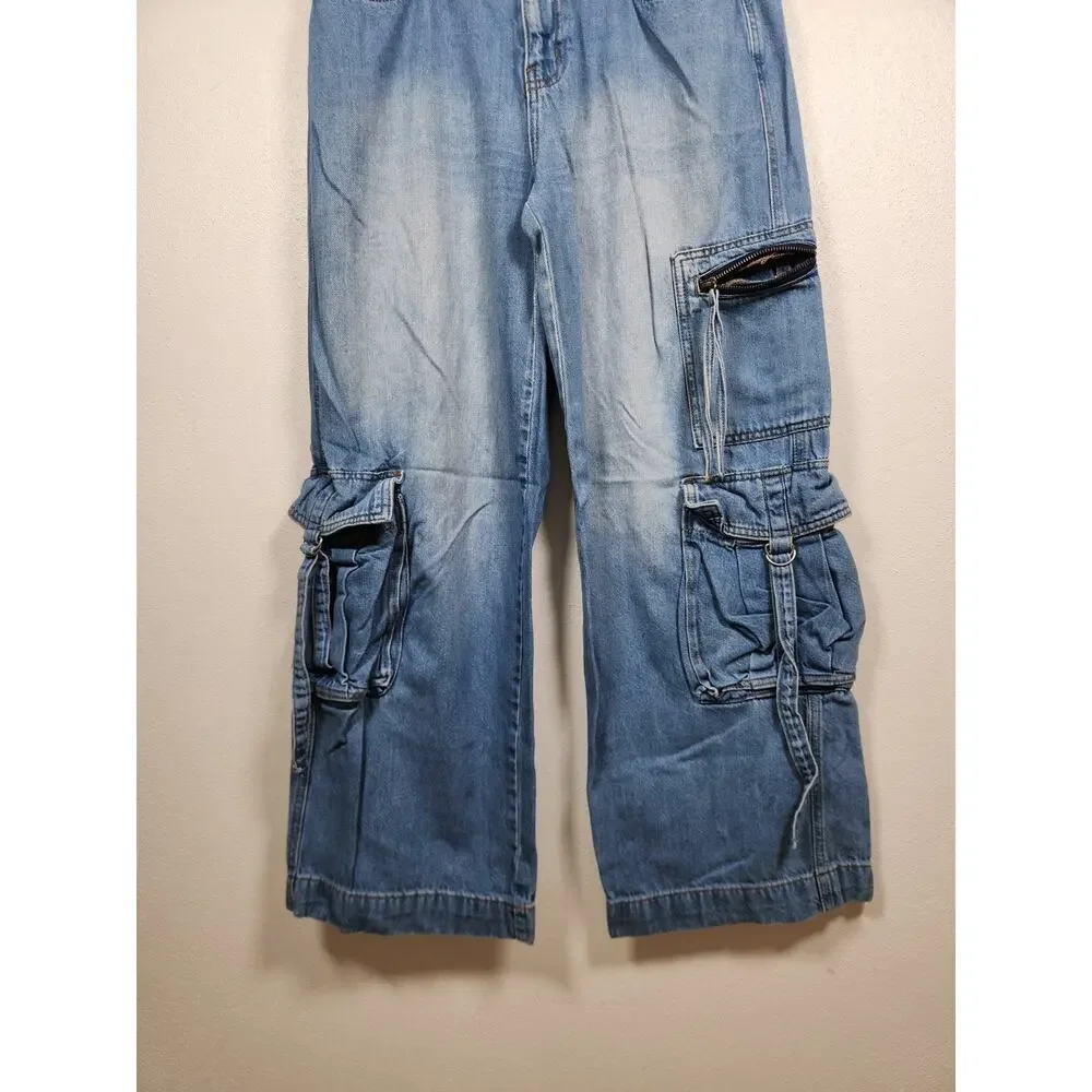 Wild Fable Size 6R Mid Rise Baggy Cargo Pants Bottoms Boho Skate Grunge